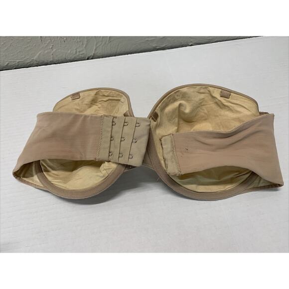 Victoria's Secret Biofit Padded Pushup Bra 34DD Nude Strapless - Picture 3 of 4